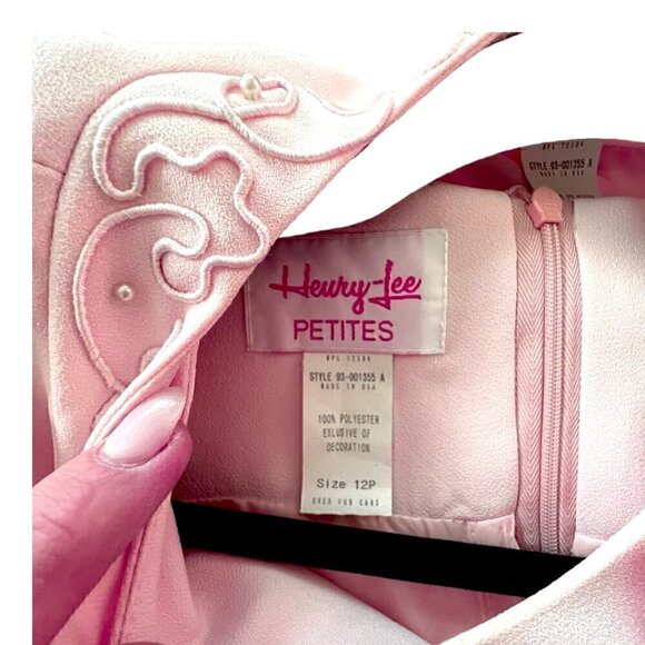 Harry Lee Light Pink Embellished Cocktail Mother of Bride Dress Jacket Size 12P - Picture 15 of 15